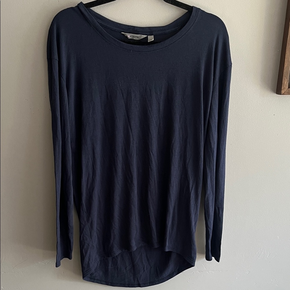 Athleta Navy Long Sleeve Tee